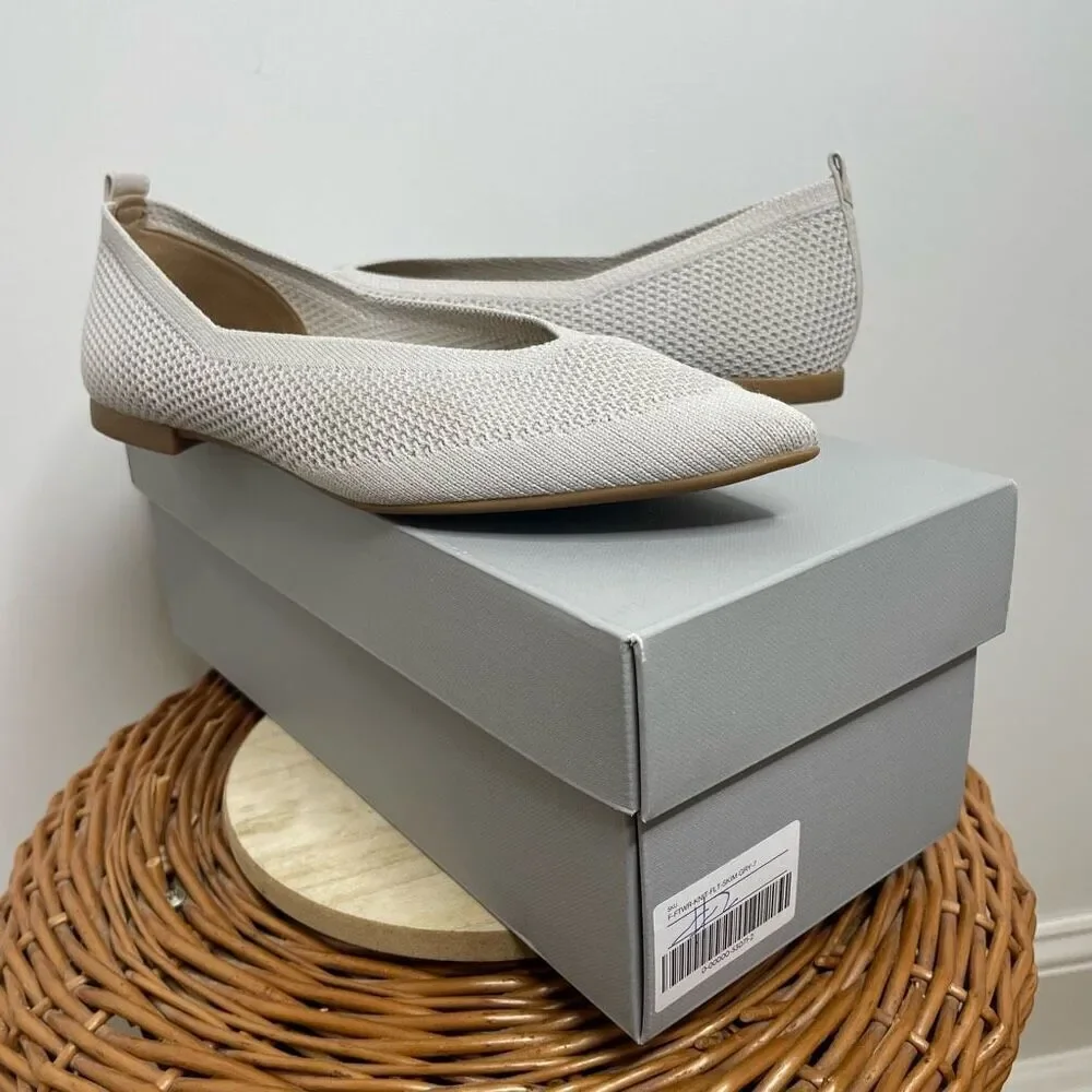 Everlane Gray 40 Hour Reknit Point Flats Pointed Knit‎ Comfort Box 7 Career Box